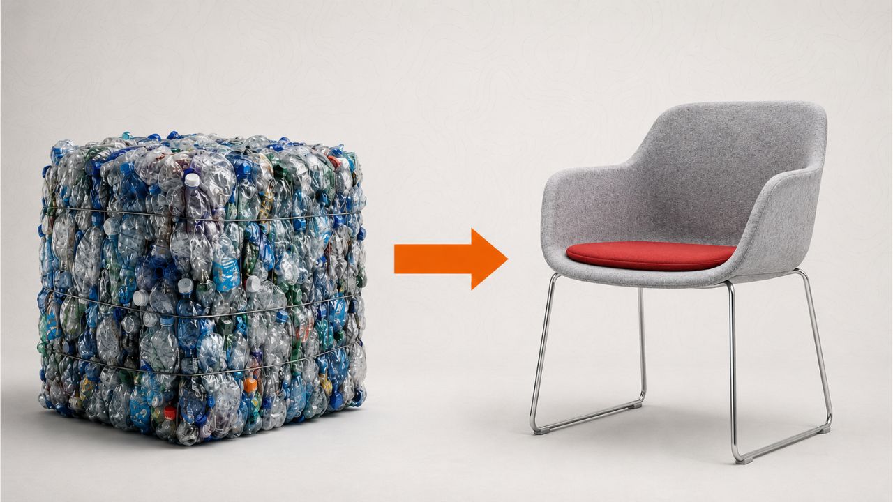 Nachhaltige Möbel aus PET-Flaschen recycled